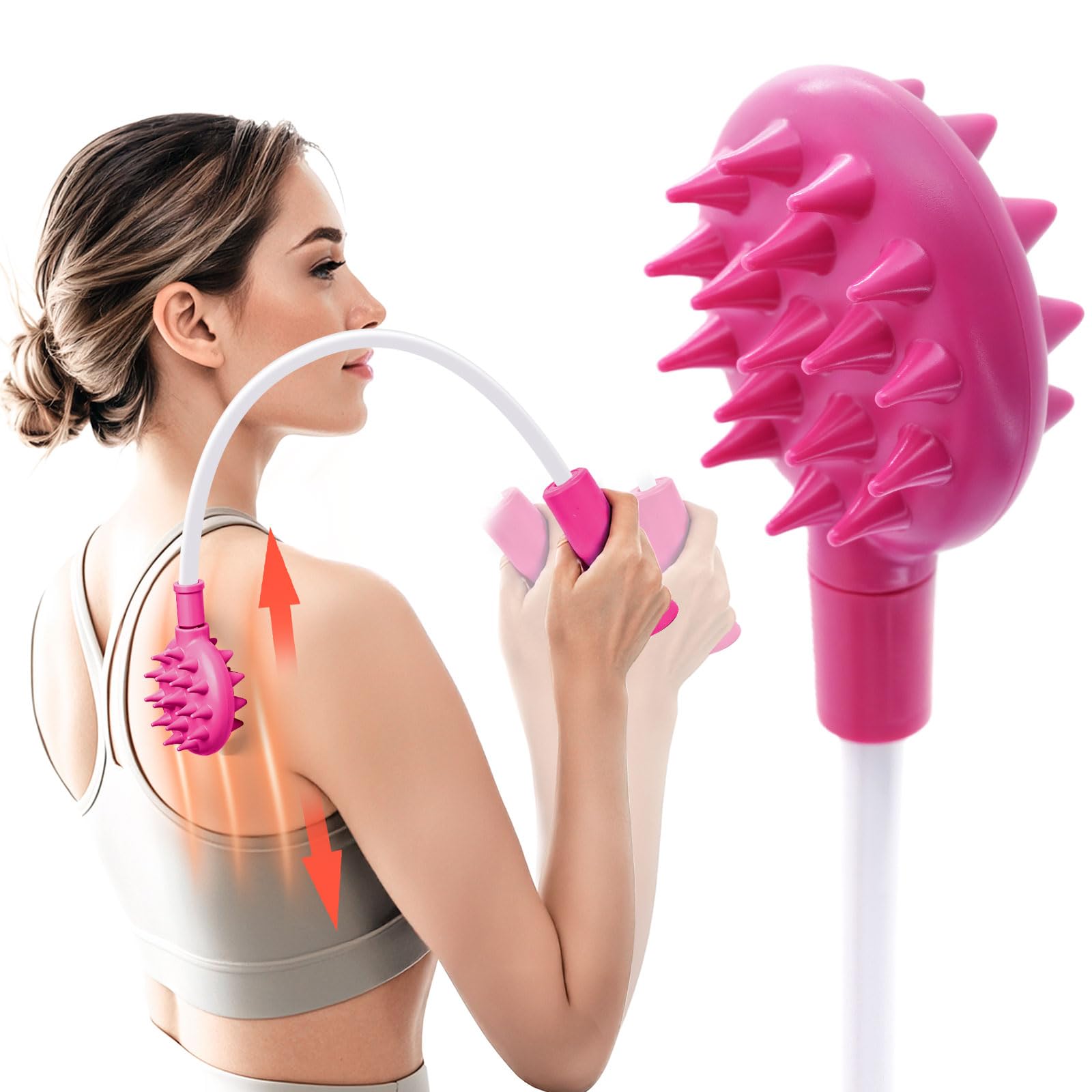 Upgraded Curved Back Scratcher for Women Men, 360 Flexible Bendable Foldable Back Scratcher Extendable, Telescopic Back Scratche