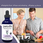 PURA DOR Organic Lavender Essential Oil (4oz with Glass Dropper) 100% Pure & Natural Therapeutic Grade for Hair, Body, Skin, Ar