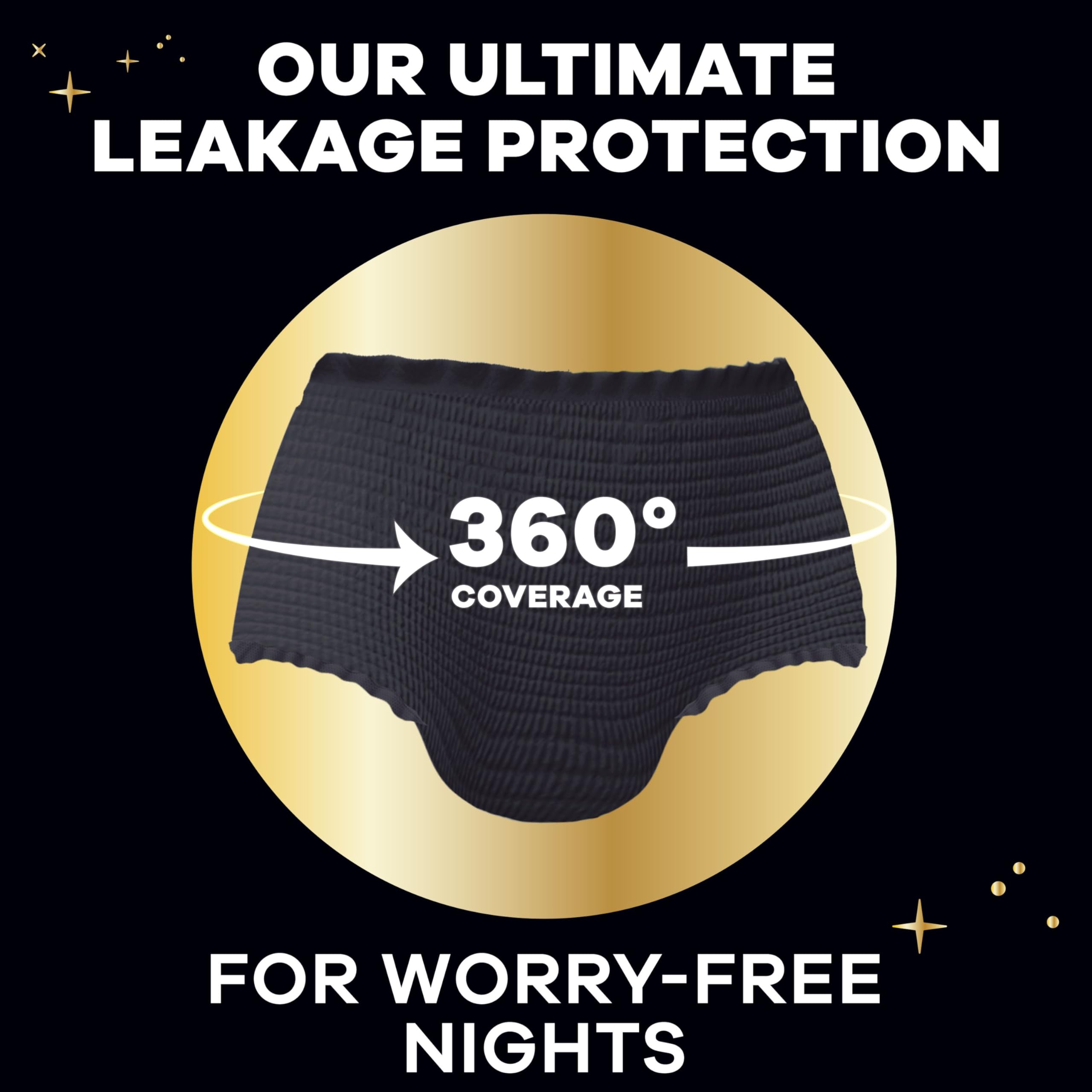 Always ZZZs Disposable Period Underwear, Size L, Absorbs 5X More Than an Ultra Thin Overnight Pad, Comfortable Sleep Worry-Free