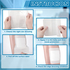 15 Pieces Bordered Gauze-Island Dressing Wound Bandage Sterile Adhesive Gauze Pads Patches Post Shower Breathable Borders Indivi