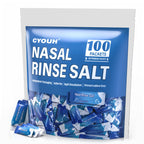 CYOUH 100PCS Vacuum-Packed Salt Saline Packets Sinus Nasal Rinse for Neti Pot, Individually Wrapped 2.34g Nasal Wash Irrigation 