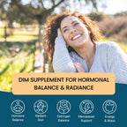 DIM 500MG Supplement Ultra Formula - Hormone Metabolism & Estrogen Balance Support for Women & Men - Diindolylmethane with Black