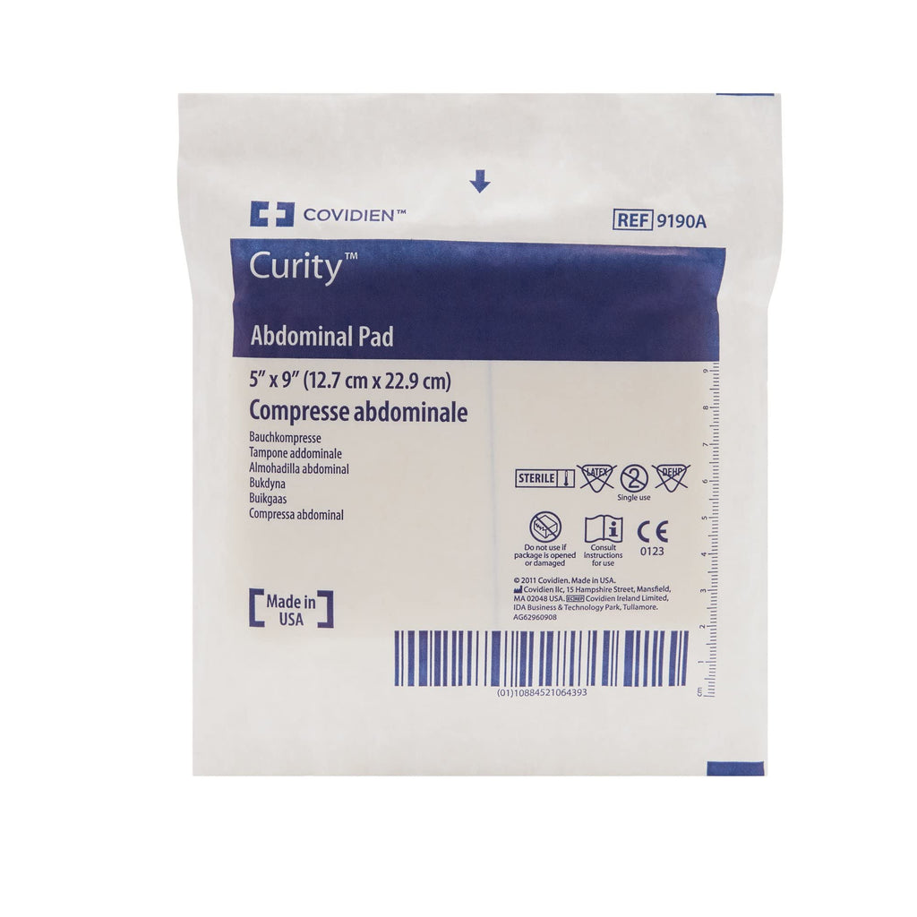 Covidien 9190A Curity Abdominal Pads, Sterile, 5 x 9 (Pack of 36)