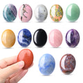WHAL&YUNE Gemstone Palm Stone Healing Crystals Worry Stone Natural Polished Gemstone for Meditation Energy Balancing Therapy Mas