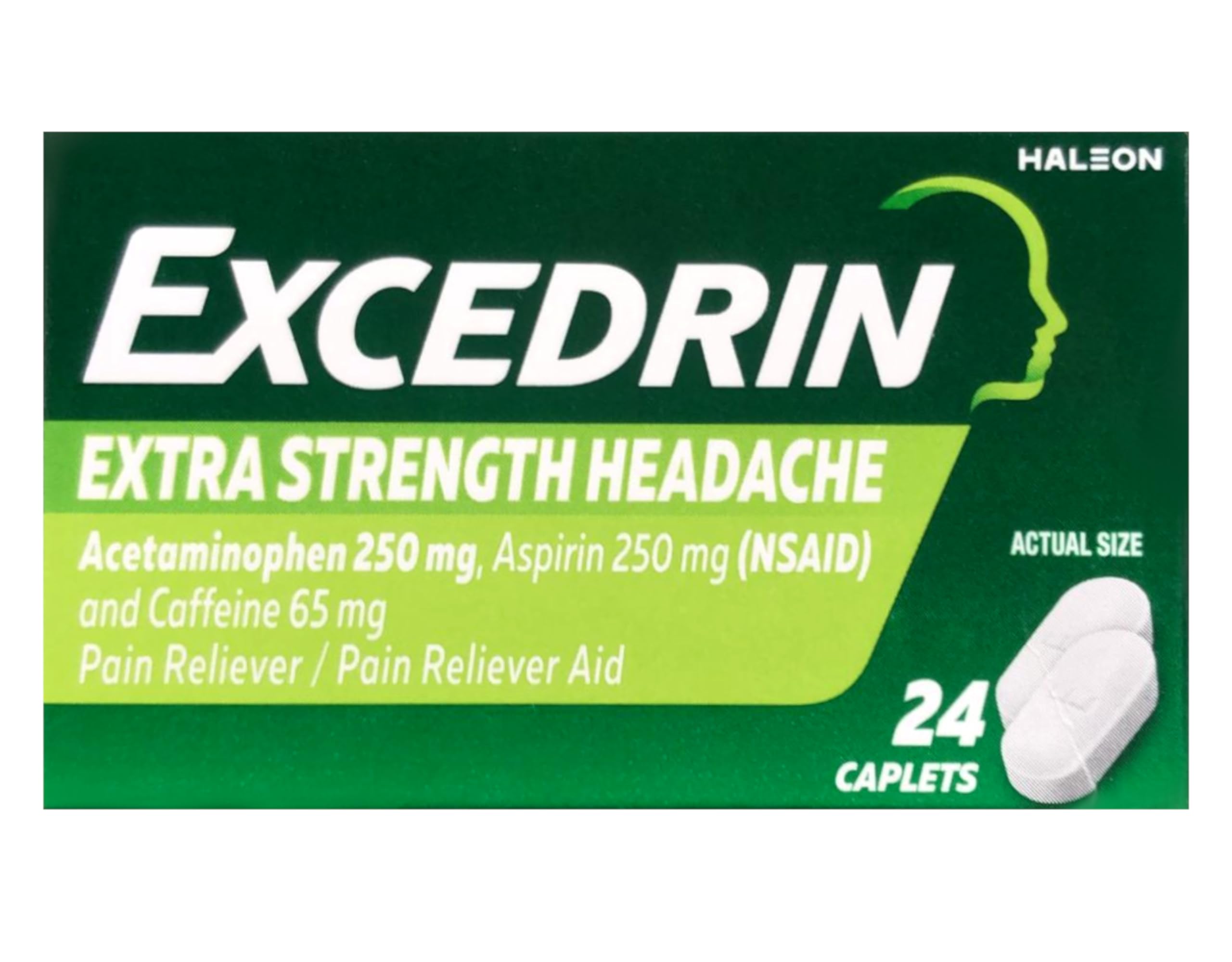 Excedrin Extra Strength - 24 Caplets, Pack of 2