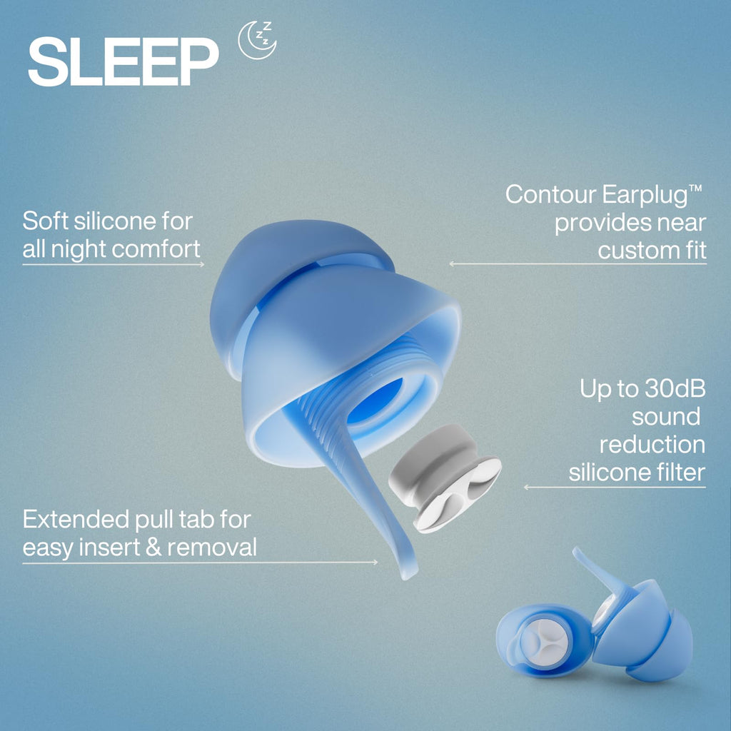 EARPEACE Ear Plugs for Sleeping - Noise-Reduction Earplugs with Soft Silicone for Sleep and Night Comfort - Noise Cancelling up