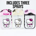 Glam Lux 79 Bundle Glam Hello Kitty Set of 3 Hydrating Deodorizing Antibacterial Hand Sanitizer Spray Mist Non-Drying Compact Tr