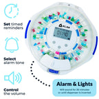 KLIM Smart Pill Dispenser with Alarm - WiFi Monitoring App - 28-Day Automatic Medicine Dispenser for Elderly & Alzheimers Care -