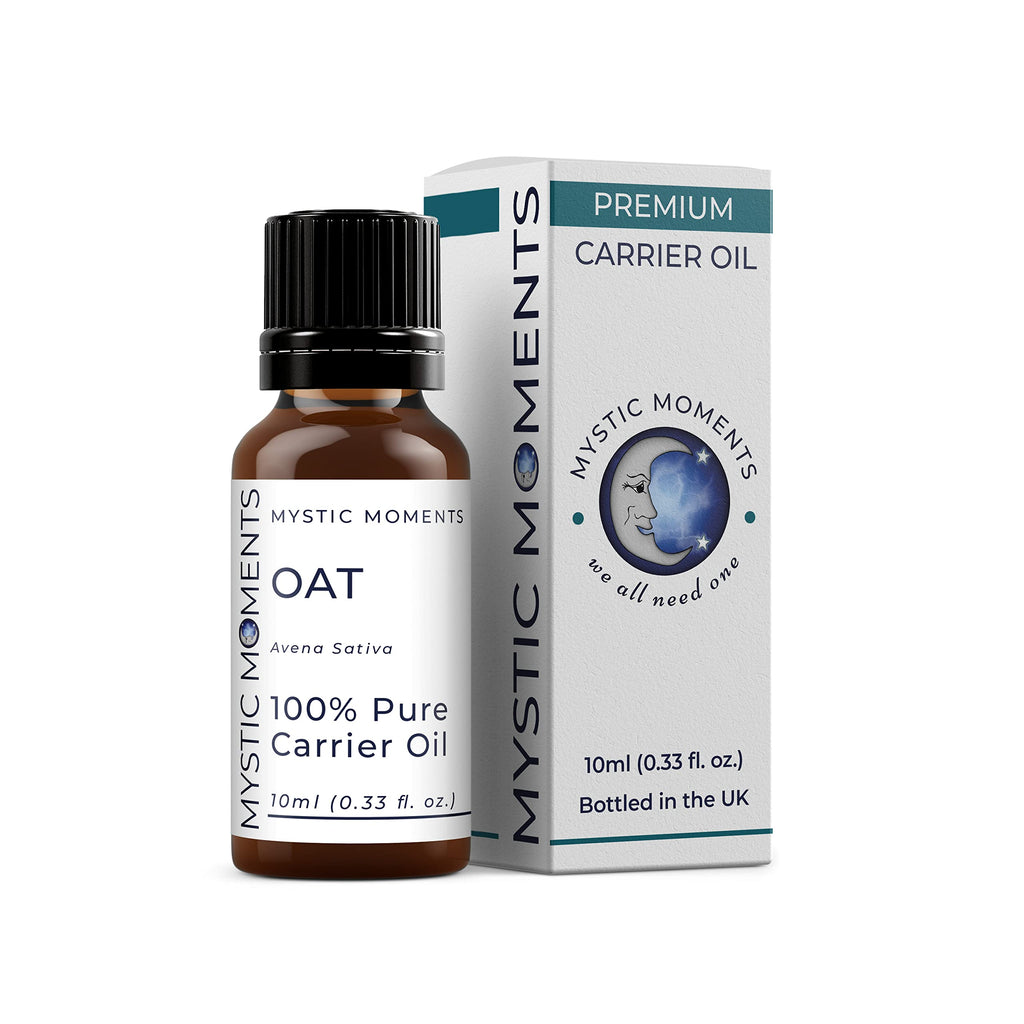 Mystic Moments | Oat Carrier Oil - 10ml - Pure & Natural Oil Perfect for Hair, Face, Nails, Aromatherapy, Massage and Oil Diluti