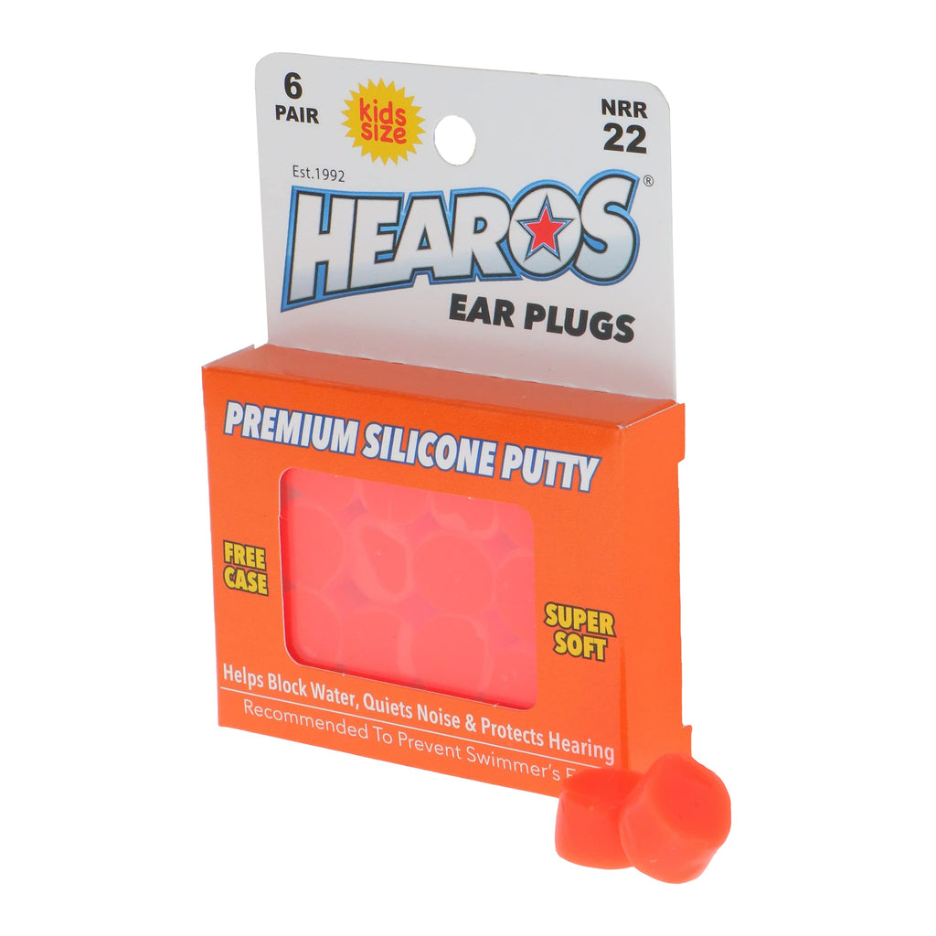 HEAROS Reusable Kids Ear Plugs for Swimming - Floating Silicone Putty, One Size Fits All Mouldable for Ultimate Comfort, Waterpr