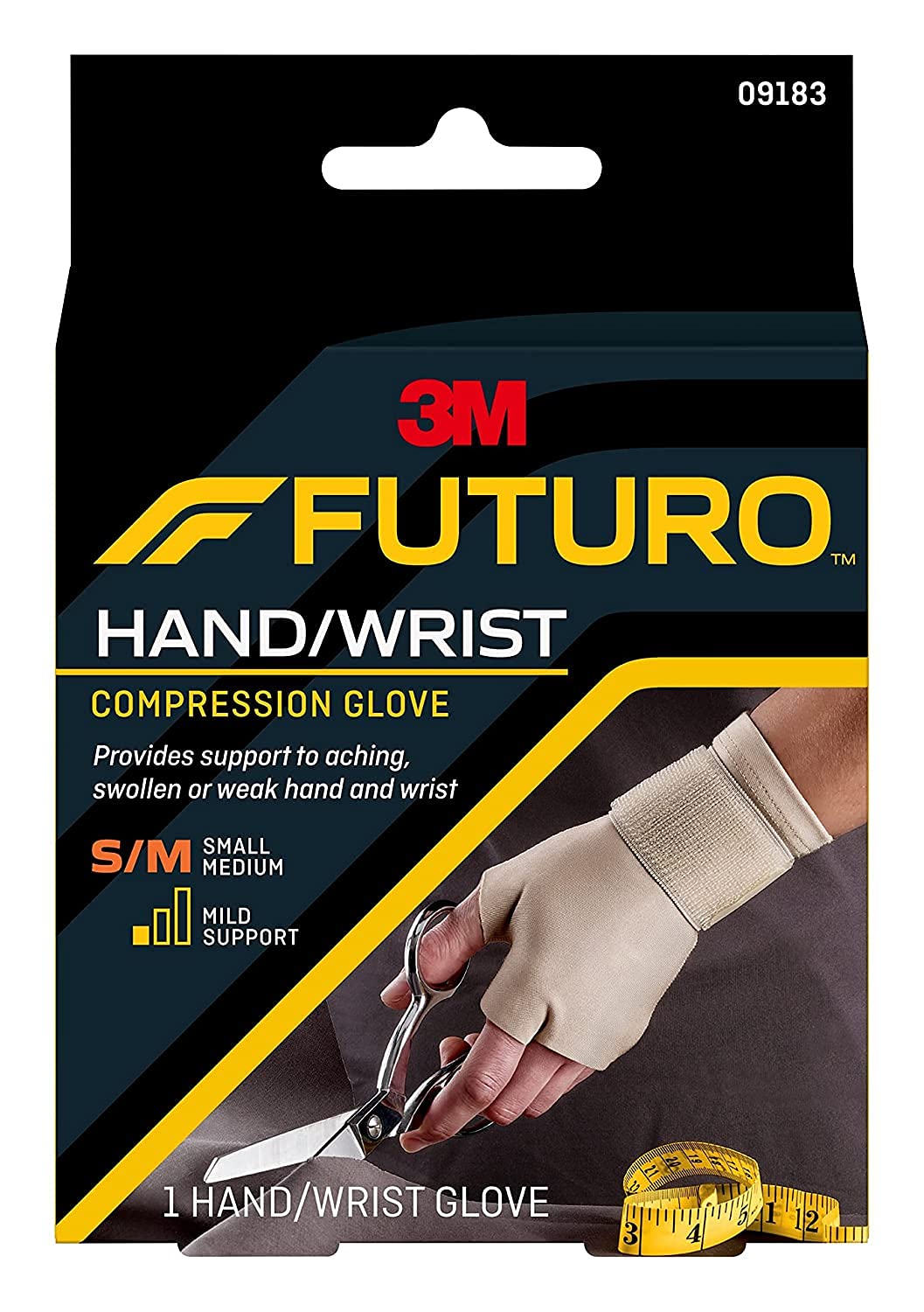 FUTURO Energizing Support Glove Hand Mild Support S-M 1 Each ( Pack of 4 )