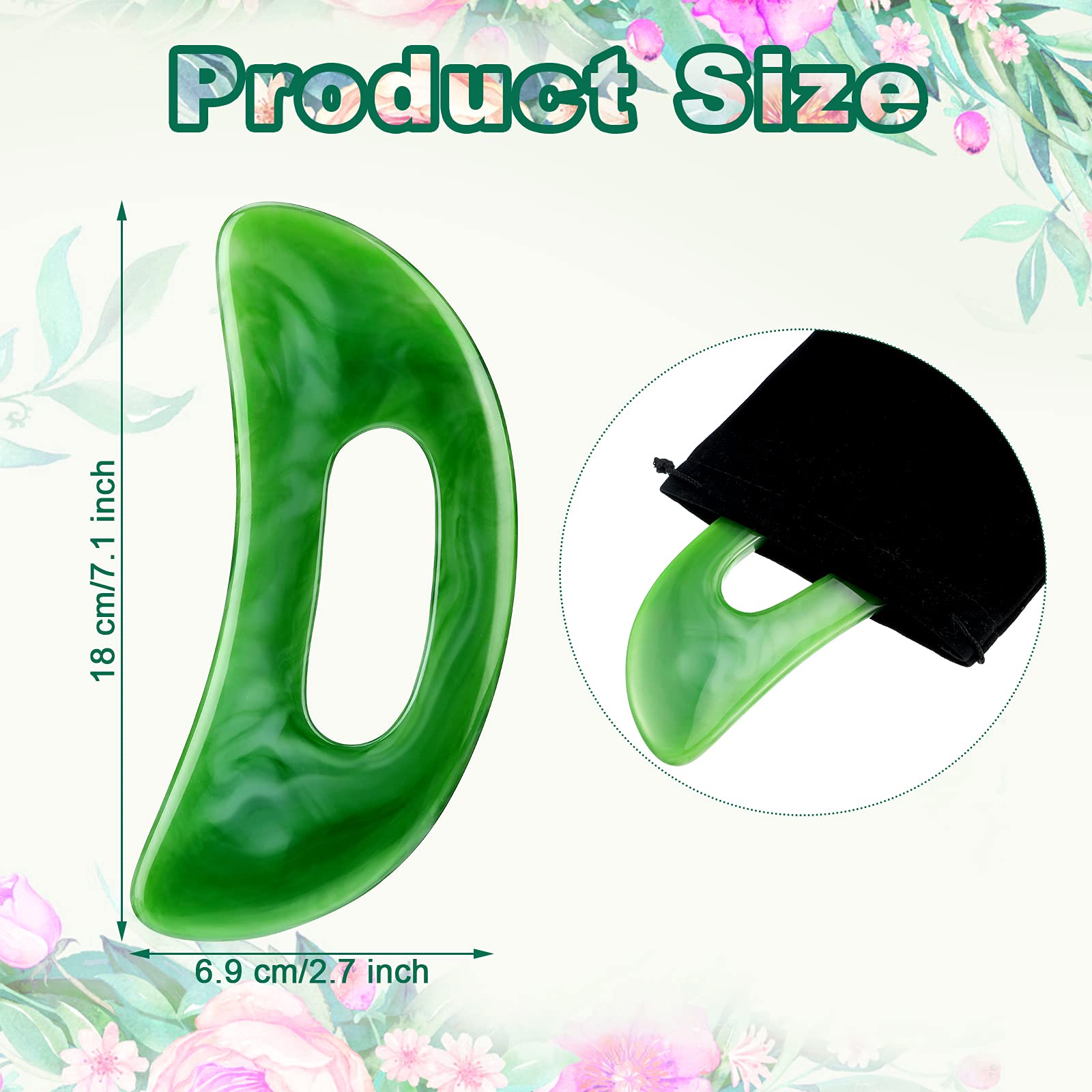 Gua Sha Massage Tool with Handle Resin Massage Tools Lymphatic Drainage Massager Body Shaping Gua Sha Tools for Full Body Men Wo