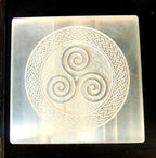 crystalmiracle Natural Selenite Charging Reiki Gemstone Plate Crystal Healing FENG Shui Metaphysical Gemstone Gift Positive Ener