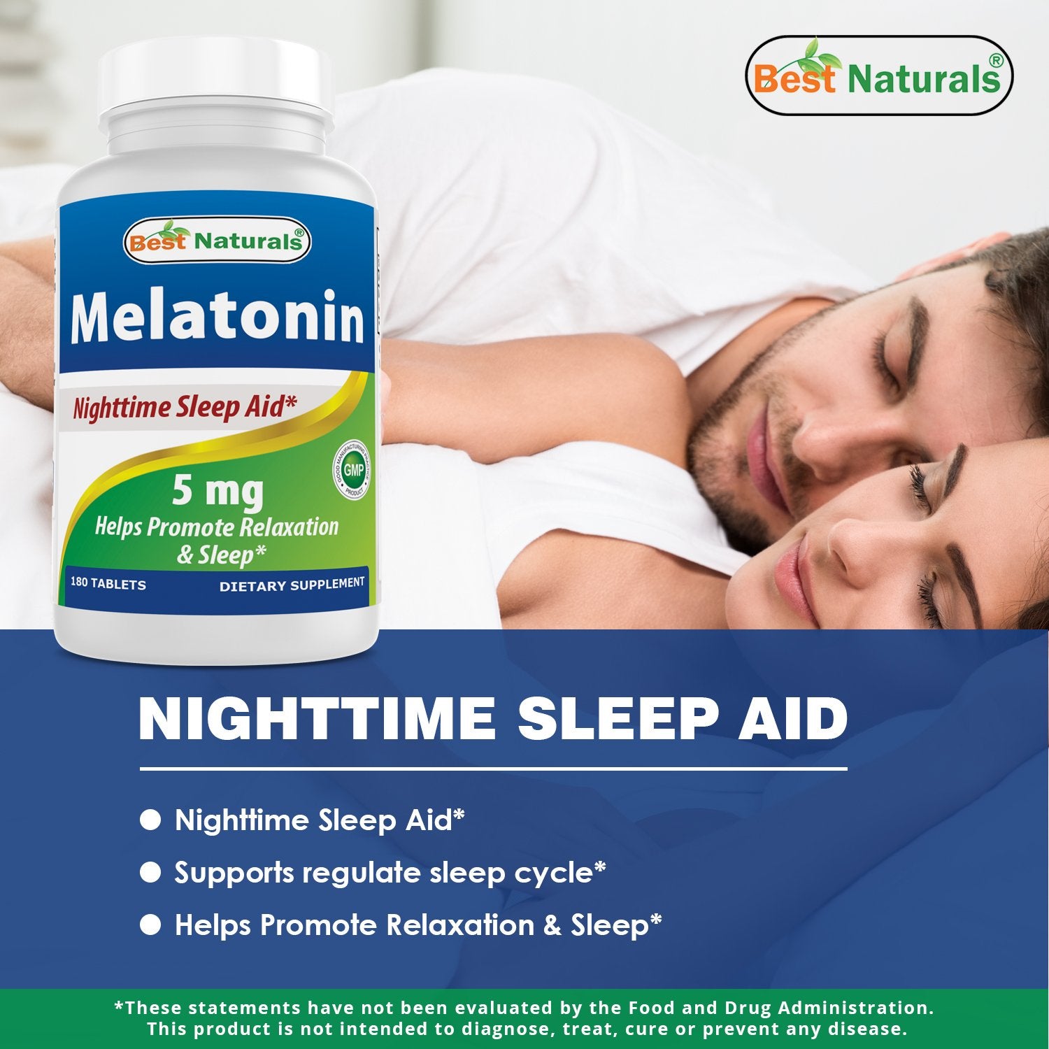 Best Naturals Melatonin 5 mg 180 Tablets