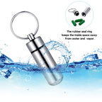 Patelai 12 Pieces Portable Pill Case Container Mini First Aid Keychain Pill Holder Waterproof Aluminum Medicine Bottle for Medic