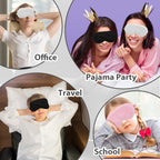 Qianyu 3 Pcs Plush Sleeping Eye Masks Soft Fuffy Sleeping Eye Cover Comfortable Sleep Women Faux Fur Eye Shade Bulk Nap Sleeping