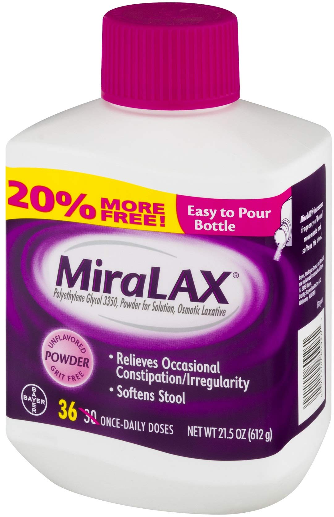 MiraLAX Powder Laxative, 34 Doses, 20.4 Ounce
