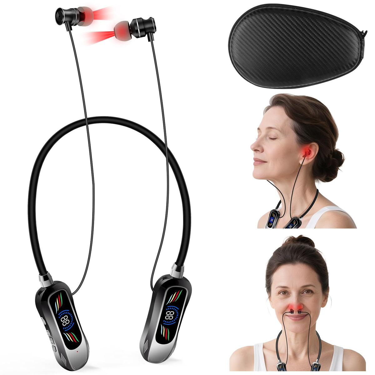 Aurivo Rehears Red Light Therapy for Ears & Nose, 650nm Red Light Therapy