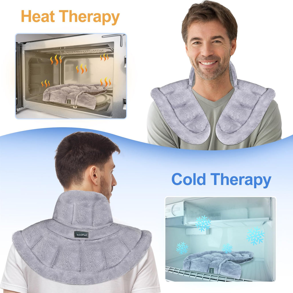 SuzziPad Neck Heating Pad Microwavable for Discomfort Reduction, Shoulder Heated Pads for Chronic Necks Fatigue, Reduce Muscle T