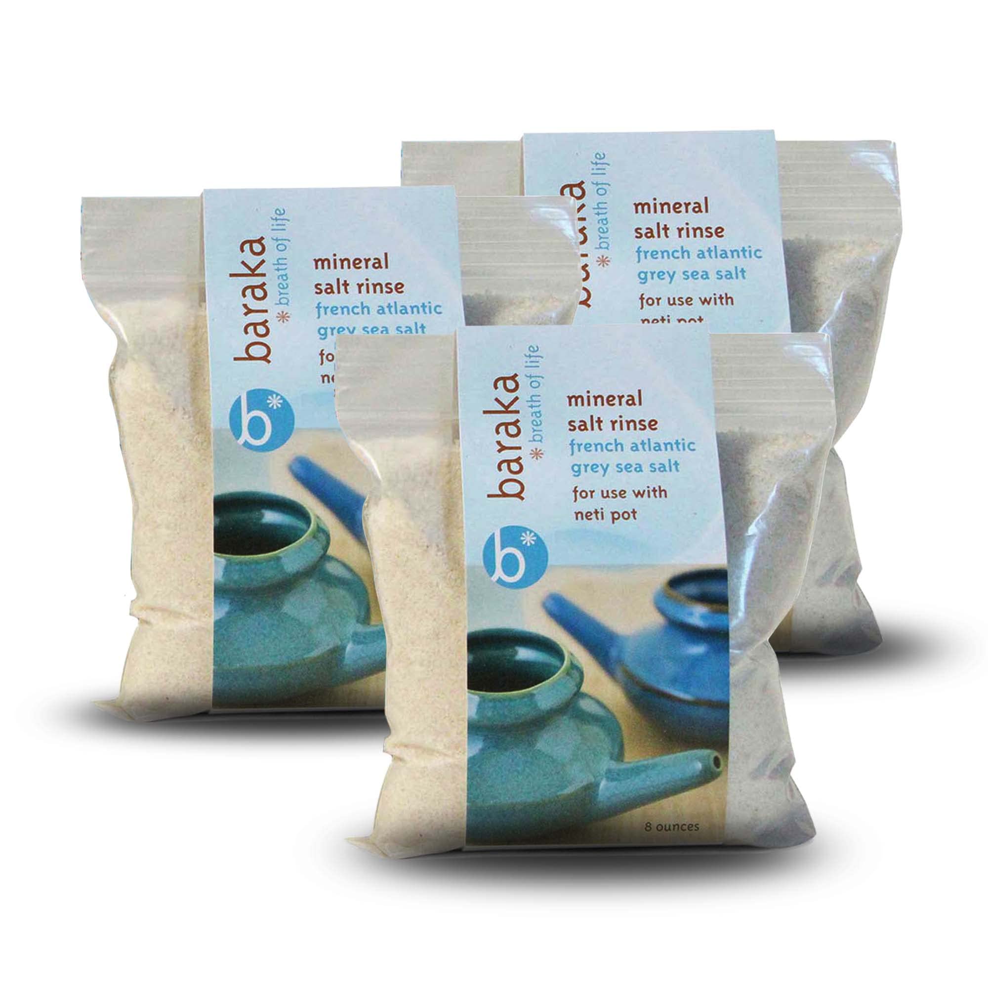 Baraka Neti Pot Sinus Rinse, Neti Pot Mineral Salt, Sinus Rinse Saline Solution, Nasal Salt for Sinus Wash, Sinus Rinse Sea Salt