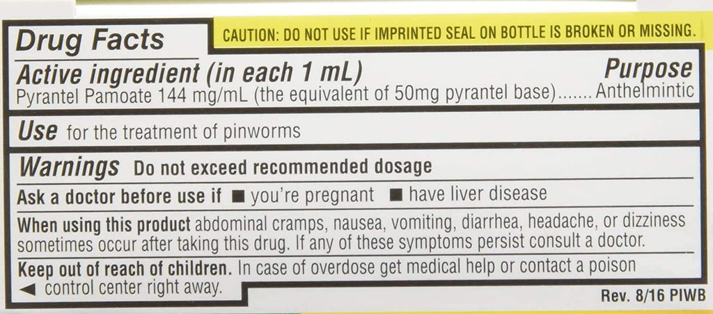 REESE'S PINWORM Medicine 2 oz PYRANTEL PAMOATE Suspension
