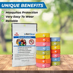 RiptGear Mosquito Bracelets - 15 Pack of Mosquito Bracelets for Kids and Adults, Insect Bracelet, Citronella Wristband - DEET Fr