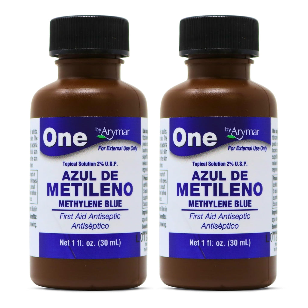 Arymar Methylene Blue Antiseptic Solution 1 oz, Topical Antiseptic for Minor Cuts and Scrapes Pack of 2