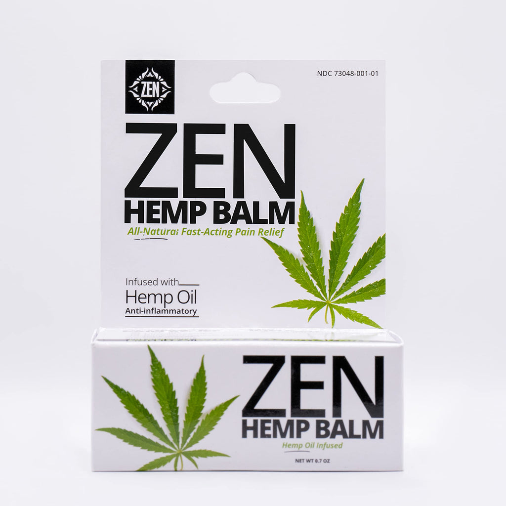 ZEN Hemp Balm for Relief, Hemp Oil Extract for Joints, Back, Neck and Elbows, Hemp Infused Topical Cream (Pack of 72)