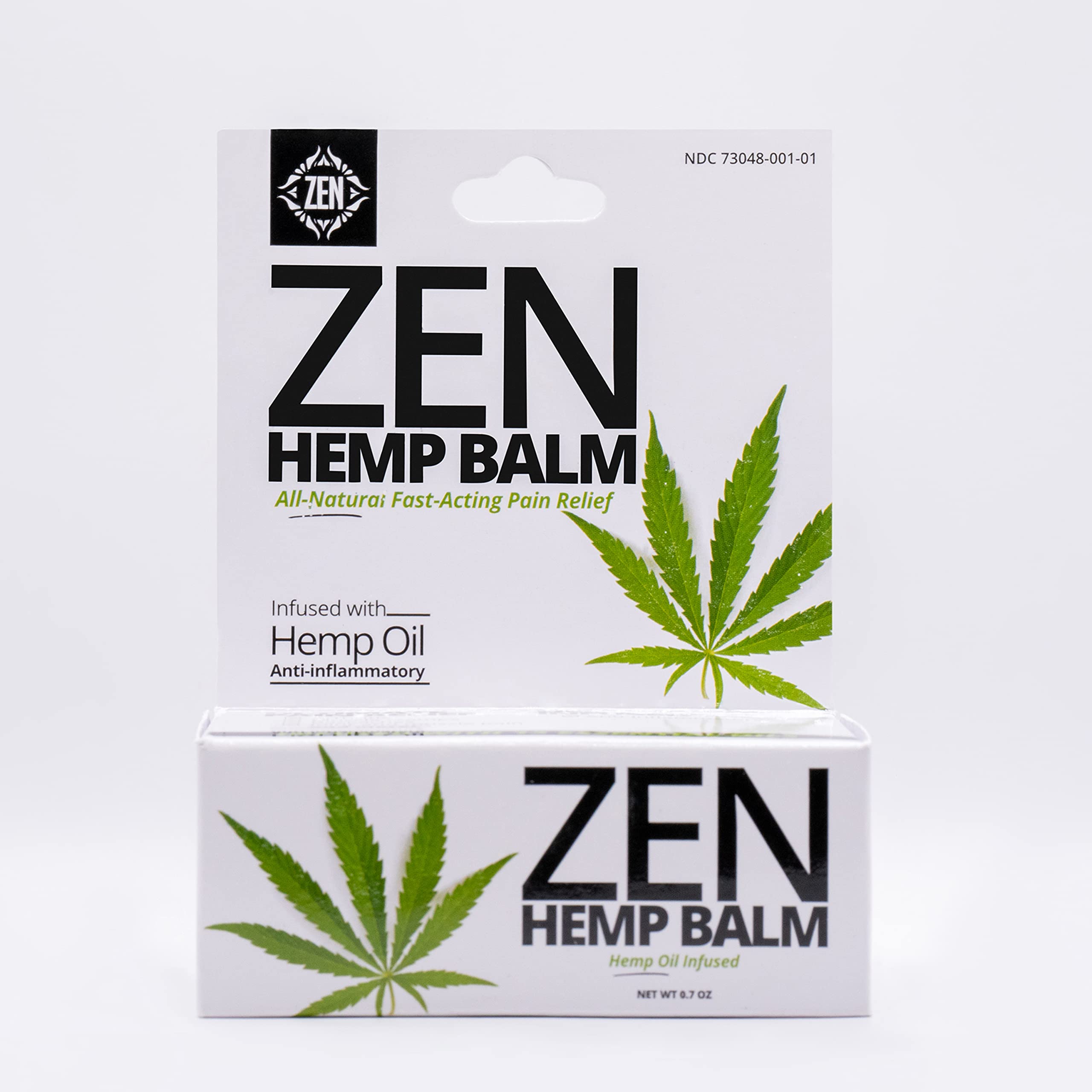 ZEN Hemp Balm for Relief, Hemp Oil Extract for Joints, Back, Neck and Elbows, Hemp Infused Topical Cream (Pack of 72)