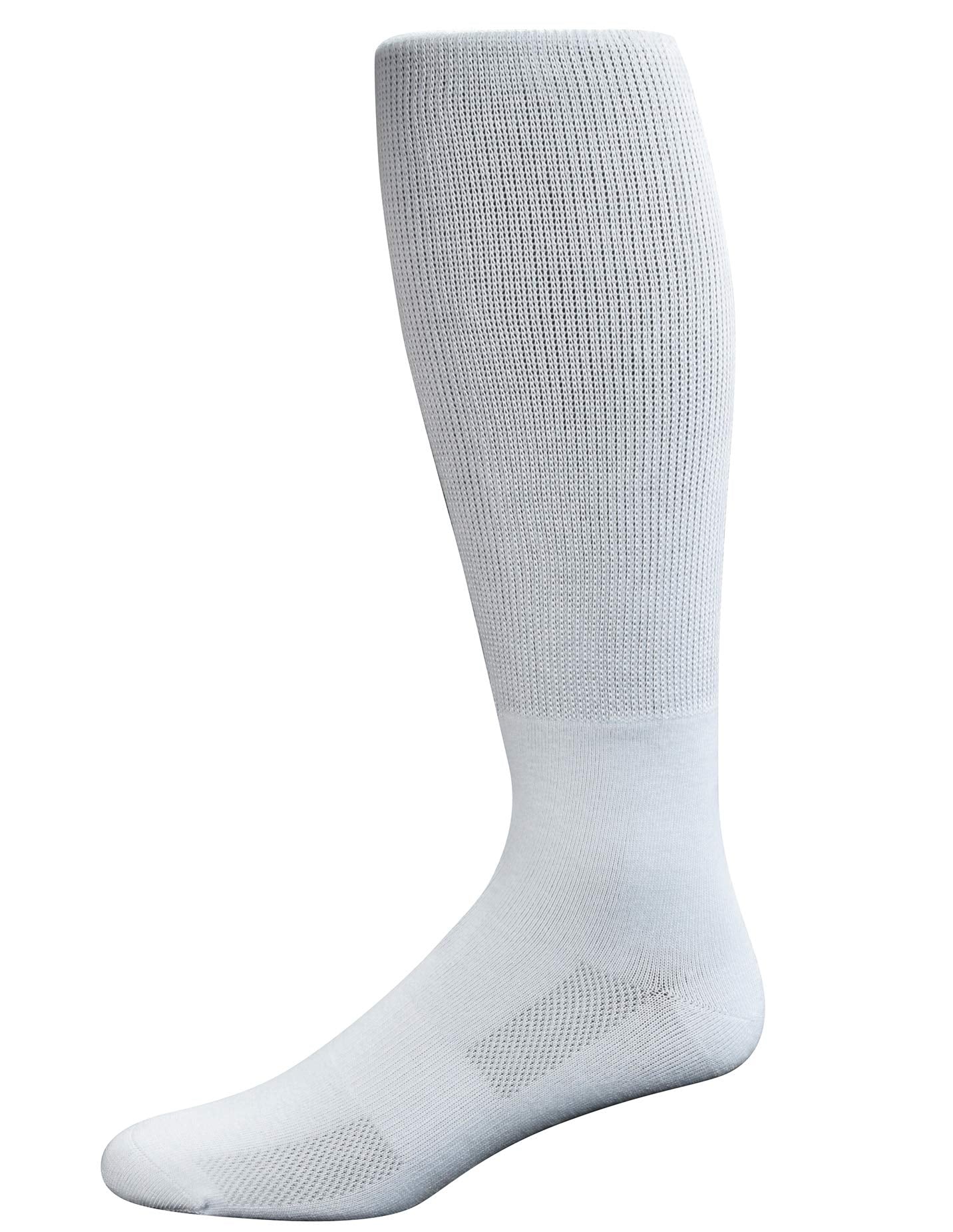 Yomandamor Mens Diabetic Over the Calf Breathable Mesh Socks with Non-binding Top,4 Pairs