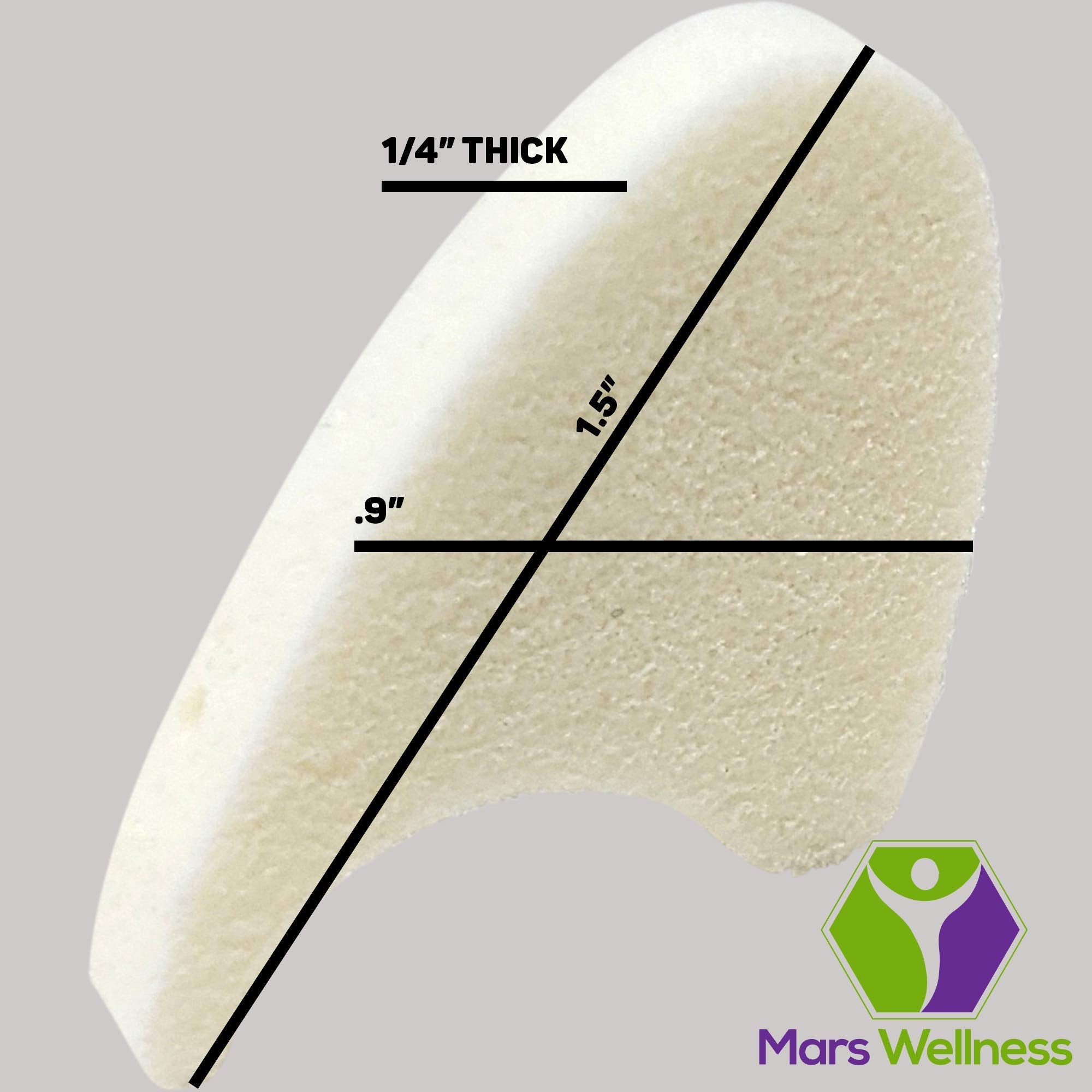 Mars Wellness Full Foam Toe Separators - Toe Spacers for Corn, Blisters, and Hammer Toe Relief - 1/4 Inch - Bulk Pack of 50 Toe