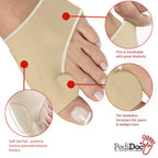 PediDocTM Bunion Corrector - Bunion Relief Sleeves Bunion Pads Brace Cushions Toe Straightener with Gel Toe Separator Spacer Str