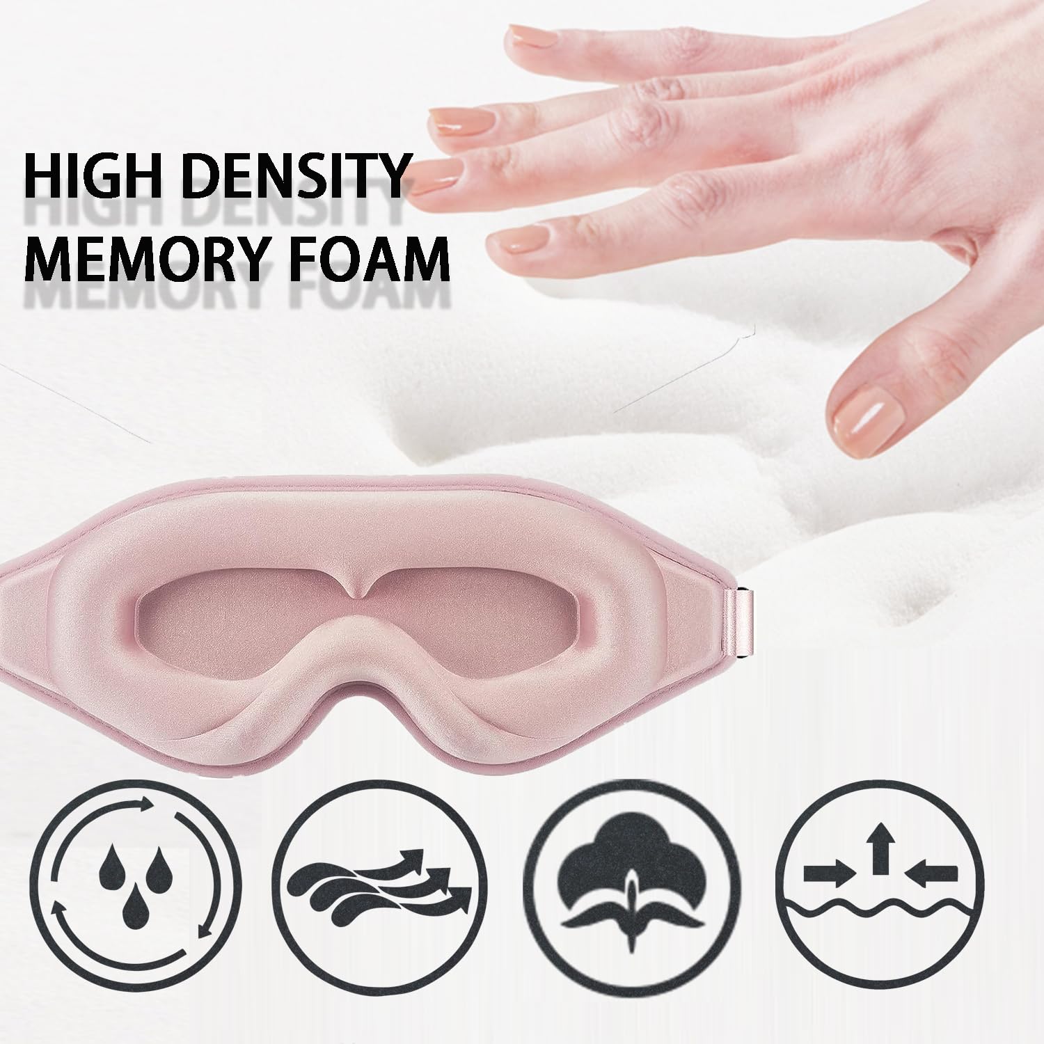 Eye Mask for Lash Extensions, Sleep Mask for Lash Extensions for Women,Lash Extension Sleep Mask for Travel Yoga Nap, 100% Black