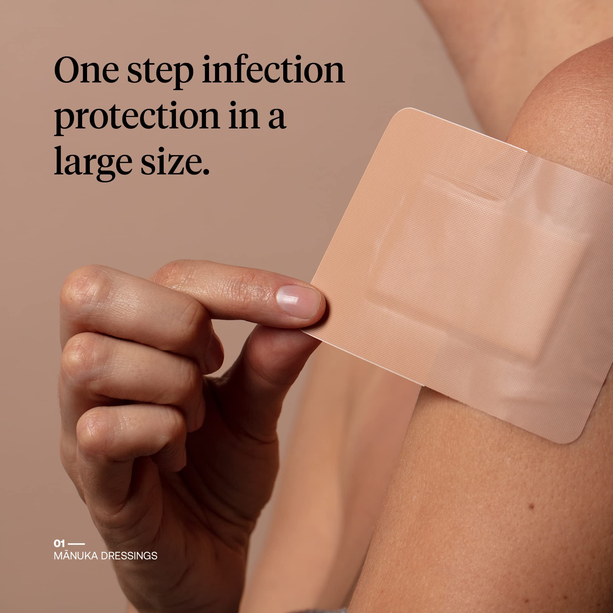 First Honey Manuka Honey Adhesive Bandages 6 Pack | Latex Free, Antibiotic Free Wound Dressing | Medical Grade Honey Adhesive Pa