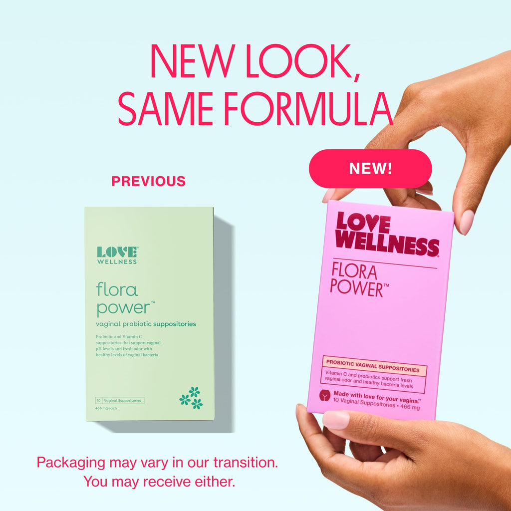 Love Wellness Flora Power | Vaginal Probiotic Suppositories with Vitamin C for Vaginal Health | Vaginal Suppository for Healthy