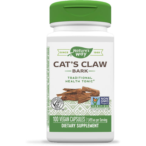 Nature's Way Cats Claw Bark, Traditional Health Tonic*, 1,455mg per serving, 100 Capsules