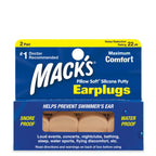 Macks Pillow Soft Silicone Earplugs - 2 Pair, Beige - The Original Moldable Silicone Putty Ear Plugs for Sleeping, Snoring, Swi