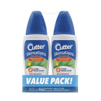 Cutter Skinsations Insect Repellent, Repels Mosquitos, Ticks, Gnats, Fleas, 7% DEET, 2 pack, 6 fl Ounce (Pump Spray)