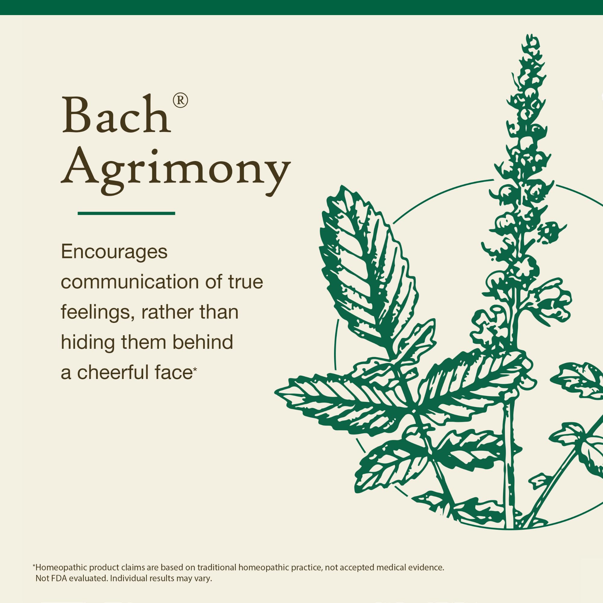 Bach Original Flower Remedies, Agrimony - Communicate Openly - Natural Homeopathic Flower Essence for Emotional Balance - Vegan,