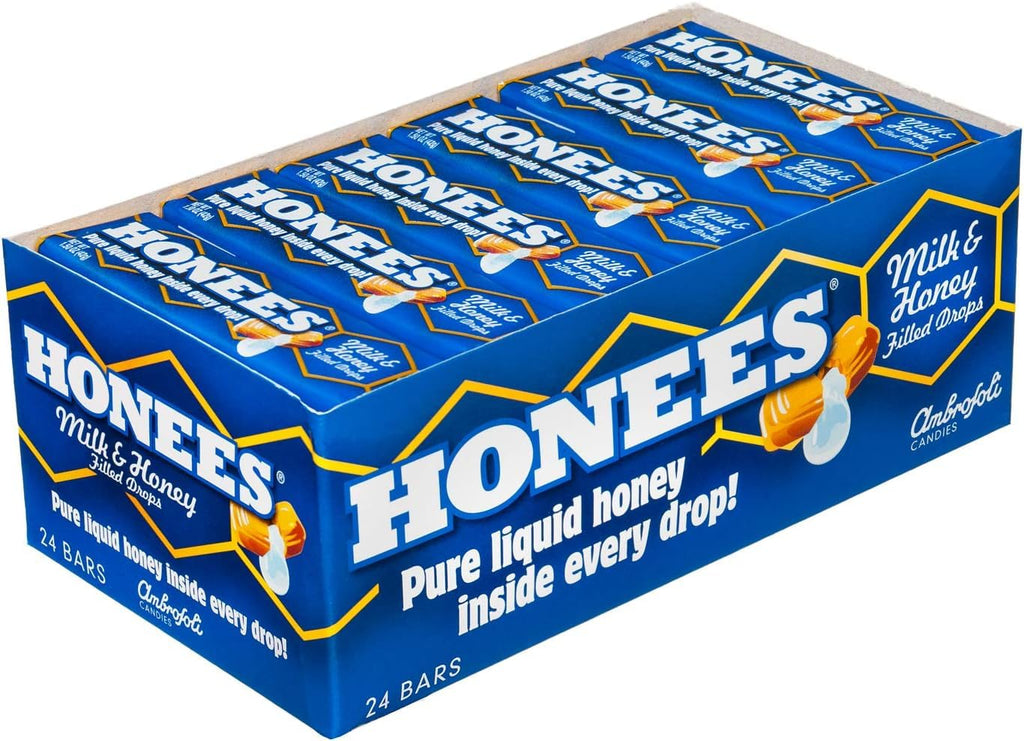 Honees Filled Honey Milk Drops,Milk&Honey-Natural Cough Drops-Sore Throat Relief-Nothing Artificial-Throat Lozenges,Natural Coug