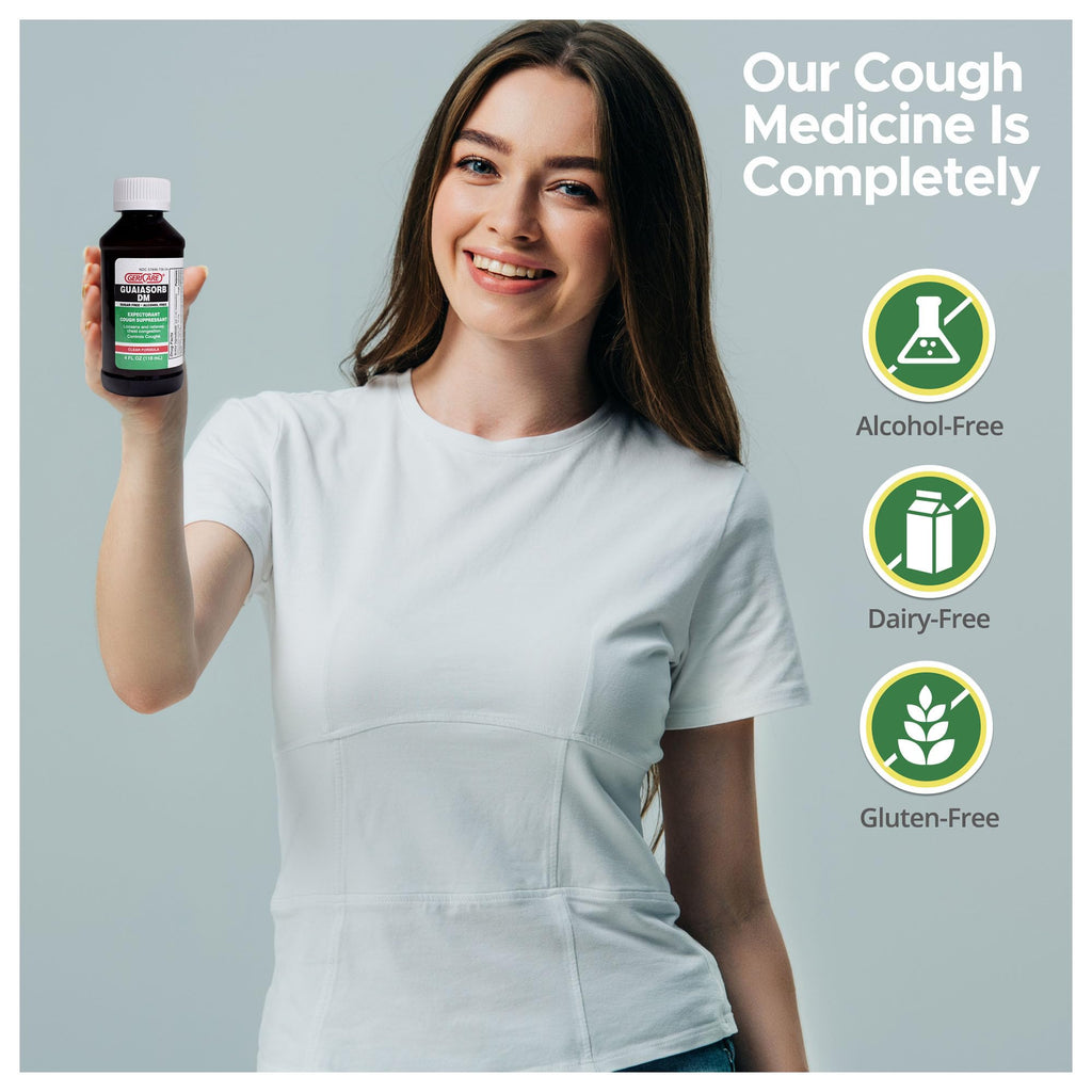 Geri-Tussin DM Liquid Cold Cough Syrup by GeriCare| 2-in-1 Maximum Strength Cough Suppressant Dextromethorphan & Expectorant Gua