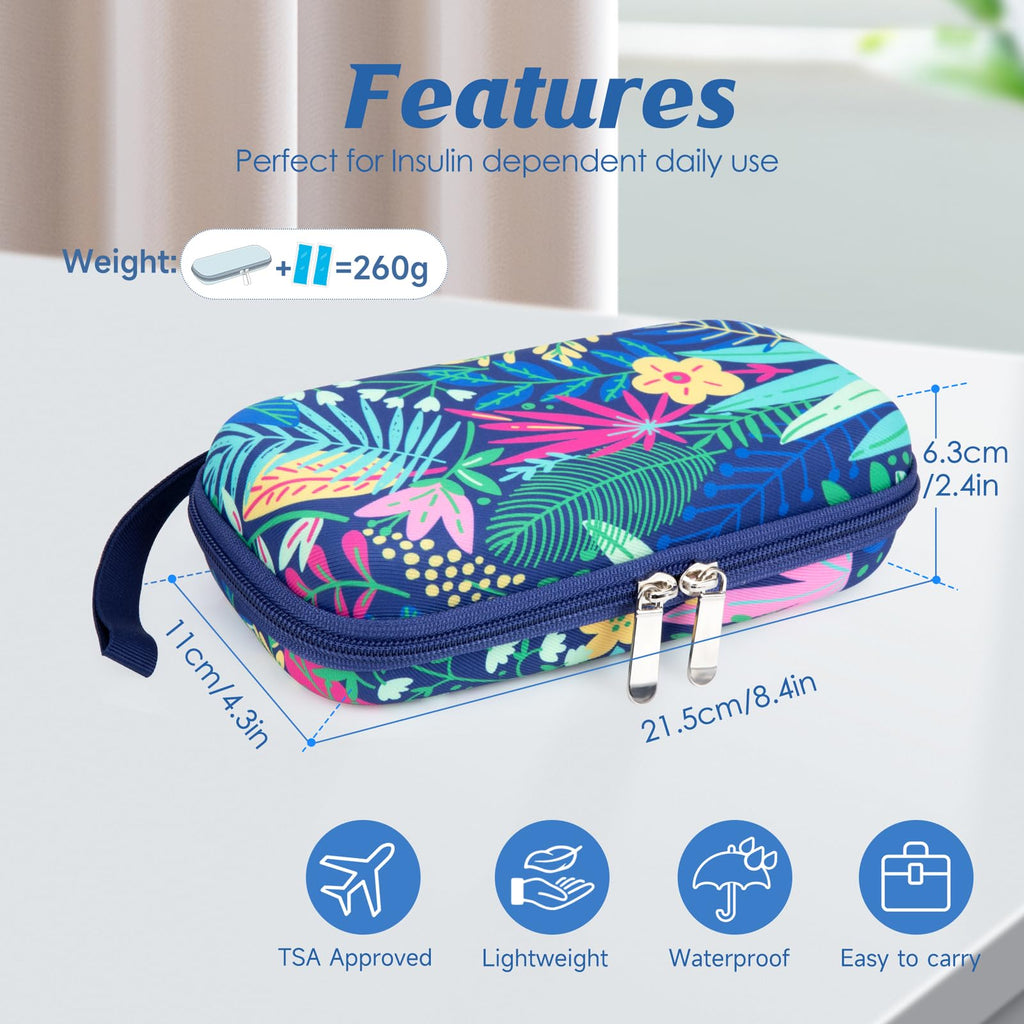 YOUSHARES Insulin Cooler Travel Case - Diabetic Insulated Organizer Portable Cooling Bag for Medication Cooling Insulation, Insu
