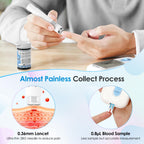 Medilax Blood Ketone and Sugar Strips, Only for Medilax Keto Test and Glucose Meter, 60 Count Diabetic Strips, 60 Count Blood Ke