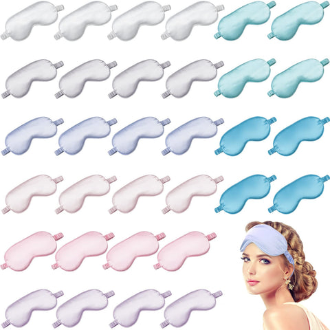 Coume Silk Sleep Mask Eye Coverings for Sleeping Smooth Soft Eye Covers Mask with Elastic Strap for Sleeping Blocking Lights Tra