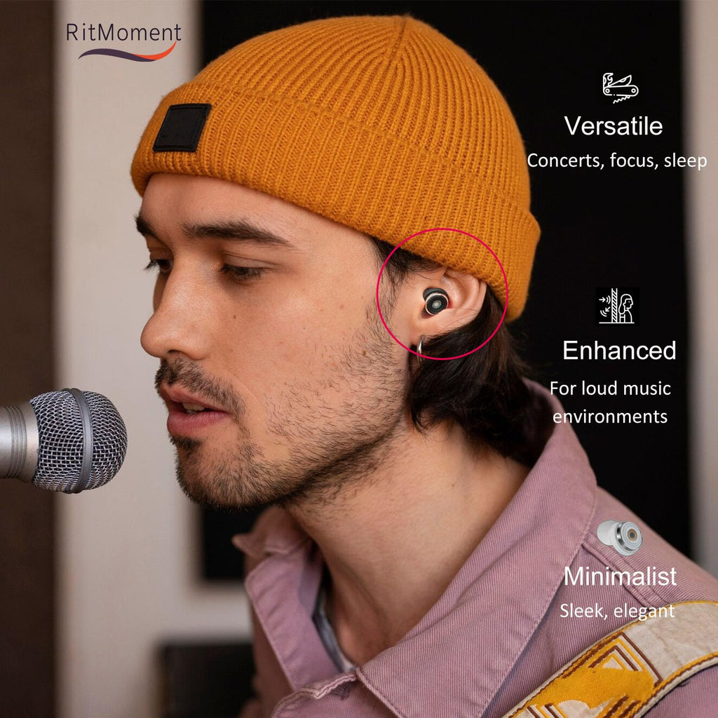 RitMoment M3 Concert Ear Plugs - High Fidelity Earplugs, SNR27dB Stronger Hearing Protection Earplugs for Concerts, Musicians, D