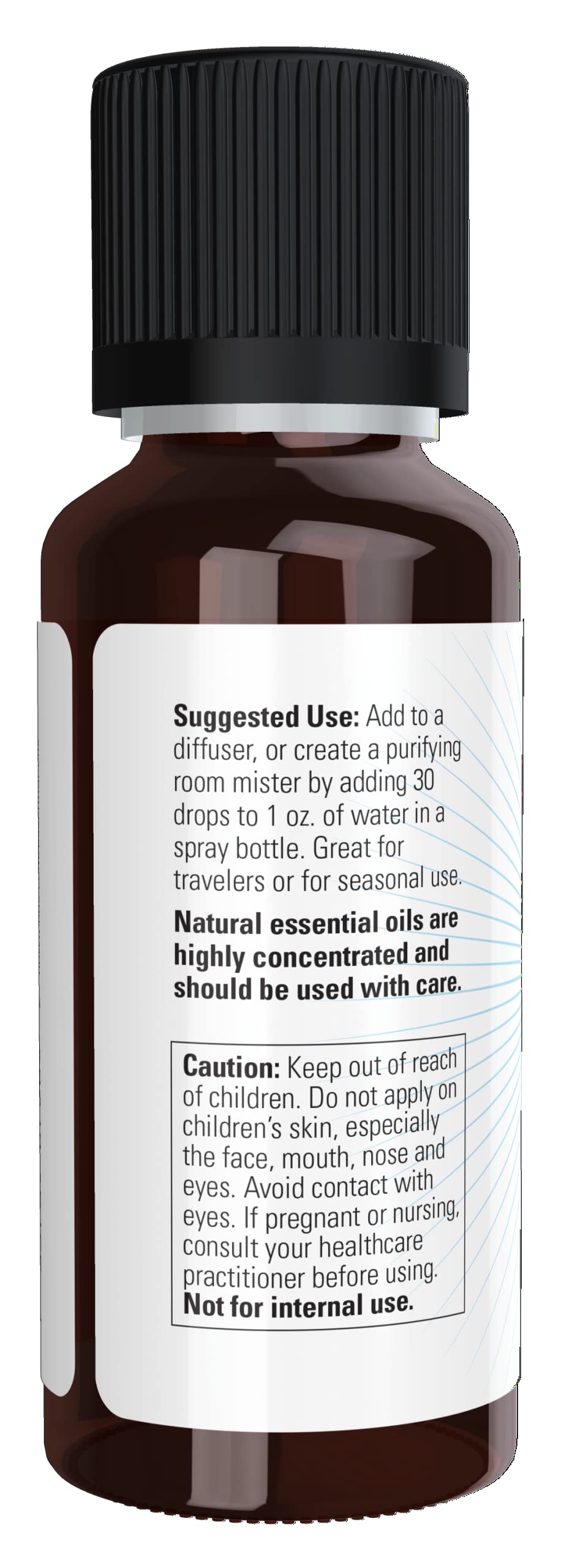 NOW Essential Oils, Clear the Air Oil Blend, Purifying Aromatherapy Scent, Blend of Pure Essential Oils, Steam Distilled, Vegan,