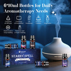 Essential Oil Blends, Starry Spell Essential Oil Set for Diffusers for Home, Humidifiers, Candle Making, Magical Aromatherapy Bl