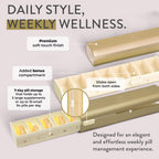 Mimi Medcessories - Pretty Pill Box Set - Stylish, Compact Daily Pill Organizer, Medication Pill Case, Pill Container for Vitami