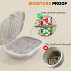MEACOLIA 3 Pack 8 Compartments Travel Pill Organizer, Daily Pill Case Small Pill Box for Pocket Purse, Portable Pill Container M