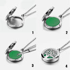 Diffuser Necklace Stainless Steel Lotus of Life